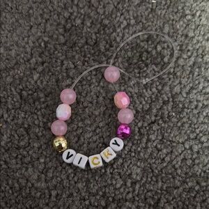Pink and Gold Beaded Kids Bracelet